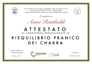 attestato riequilibrio dei chakra